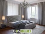 Кровать с стразами Камелия с подъемным механизмом