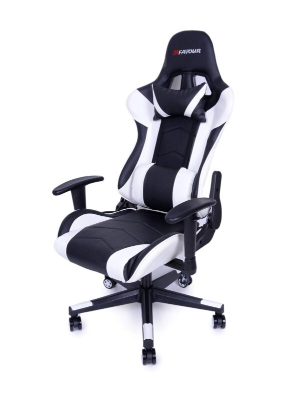 Игровое кресло 7955 черно белое (Без)