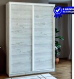 Шкаф купе ПШ 2.9 2000 Фасад Вставка МДФ/Стекло Дуб крафт белый